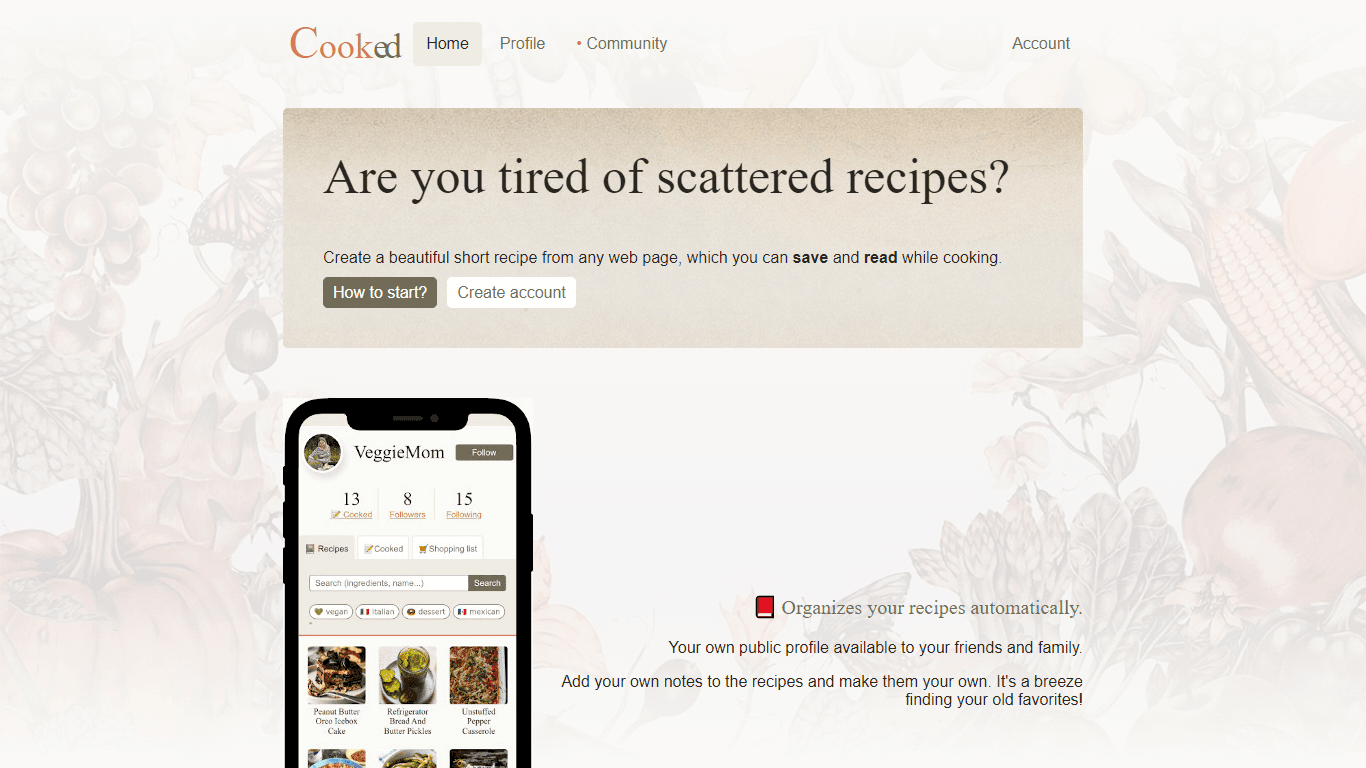 Cooked