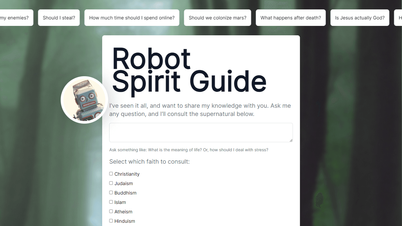 Robot Spirit Guide