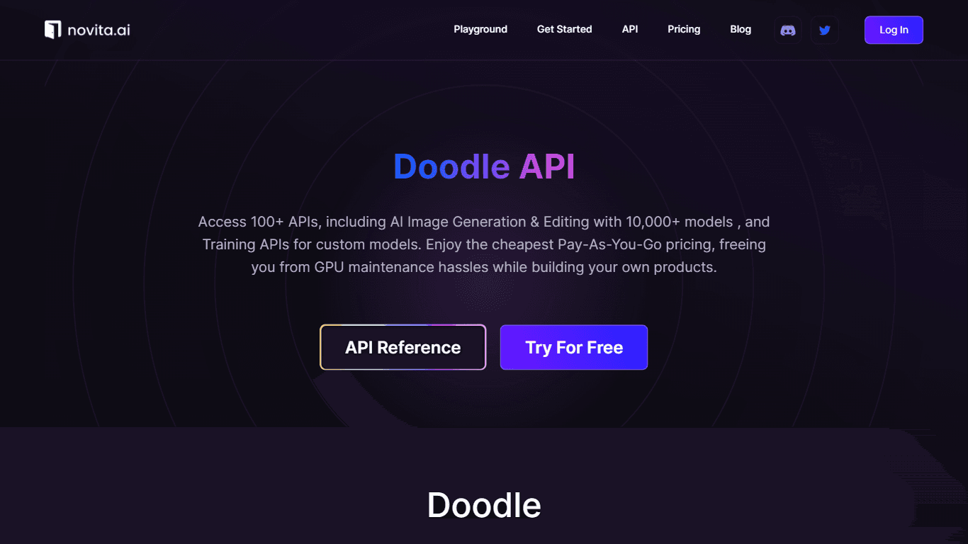 The Doodle API of novita.ai